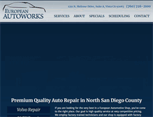 Tablet Screenshot of europeanautoworks.com